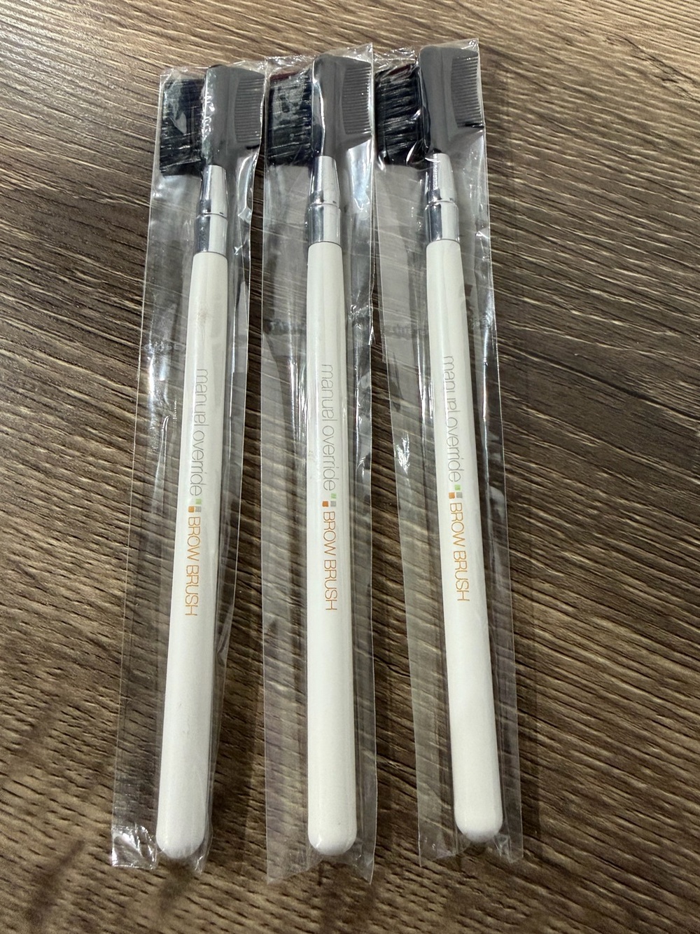 3 x Manual Override Brow Brush Bundle NEW